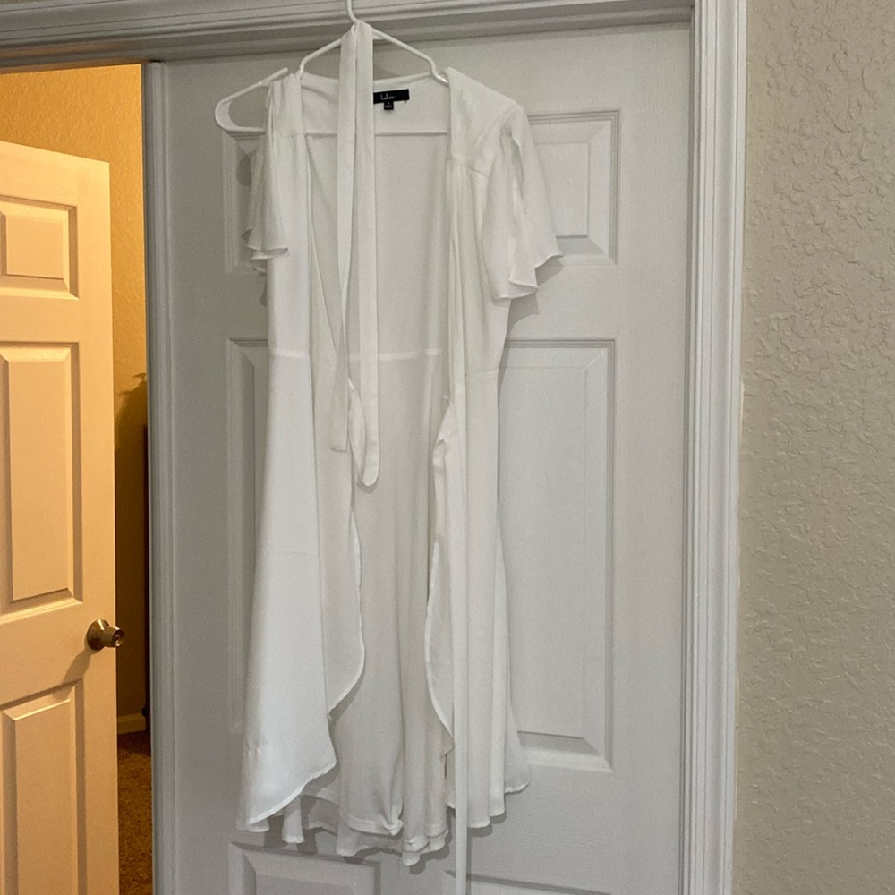 White small wrap dress